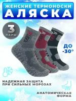 Носки Alaska (Аляска), 3 пары, размер 37-41