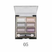 Farres cosmetics Тени для век 6-ти цветные 1104, перламутровые, тон 05/