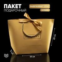 Пакет подарочный "Present", 19 х 20 х 9 см