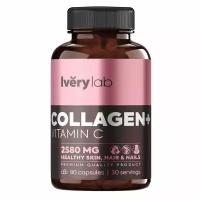 Collagen + Vitamin C Iverylab коллаген с витамином С капсулы бад для женщин и мужчин