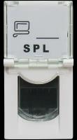 SPL Розетка RJ 45 Mosaic категория 5е UTP 1 модуль белая (076551 - SPL - 200006), SPL, арт.200006