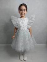 Платье снежинка для девочки, размер 110