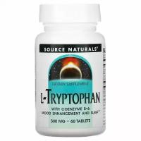 Source Naturals, L-Tryptophan with Coenzyme B-6, 500 mg, 60 Tablets