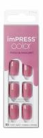 Твердый лак для ногтей короткой длины / Kiss Impress Color Press-On Manicure False Nails