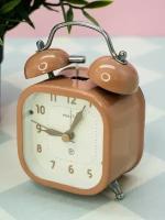 Часы настольные с будильником Classic square beige