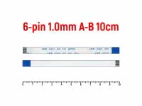 Шлейф тачпада для ноутбука Samsung NP-R410 FFC 6-pin Шаг 1.0mm Длина 10cm Обратный A-B AWM 20624 80C 60V VW-1