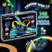 1TOY NEXTREME Гибкий трек 148 дет., внедорожник синий аккум., в кор. 41*27,5*7см