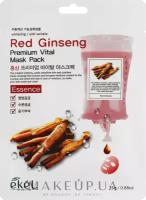 EKEL Red Ginseng Premium Vital Mask Pack Антивозрастная тканевая маска для лица с экстрактом женьшеня 25мл