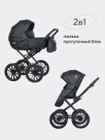 Коляска универсальная 2 в 1 RIKO BASIC MONTANA ECCO Prestige 12 Black (черный)