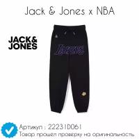 Брюки Jack & Jones x NBA Lakers Logo (XL) Оверсайз трикотажные Лэйкерс
