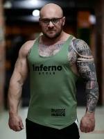 Майка спортивная угол "INFERNO style" хаки XL