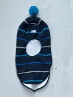 Шапка-шлем KERRY Mint, 48р, зима, шерсть 100%, синий полоска