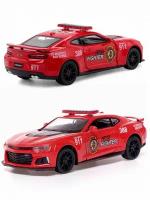 Машинка металлическая Kinsmart 1:38 «2017 Chevrolet Camaro ZL1 (Пожарные)» инерционная KT5399DPR-2