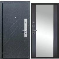 Дверь входная металлическая DIVA ДХ-26 зеркало 2050x860 Левая Гранит лава оникс - Д15 Венге, тепло-шумоизоляция, антикоррозийная защита для квартиры
