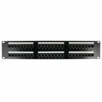 Патч-панель UTP, 19", 48 портов RJ45, cat.5е, 2U, Dual Type, "L"