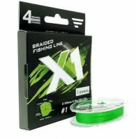 Шнур Favorite X1 PE X4 150м Light Green # 0.4 (0.104мм) 3.5кг 8Lb