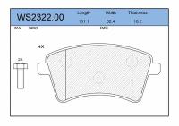 Колодки тормозные дисковые передние MERCEDES-BENZ CITAN фургон, RENAULT KANGOO