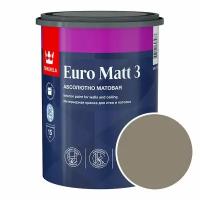 Краска интерьерная Tikkurila Euro Matt 3 RAL 7002 (Оливково-серый - Olive grey) 0,9 л