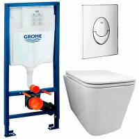 Инсталляция Grohe Rapid SL 38721001 + унитаз Fubini FB002 безободковый с сиденьем