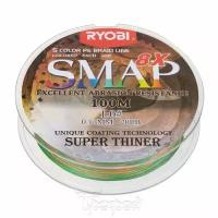 Шнур Ryobi SMAP PE8X, диаметр 0.260 мм, тест 15.9 кг, 100 м, Multi Colour 9913727