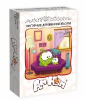 Фигурный деревянный пазл "Ам Ням" Cut the rope