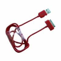 Кабель USB для iPhone 2/3/4 <красный>
