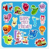 Наклейки-стикеры "Happy Tree Friends" 16шт