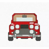 Красная машинка #B024 Luca-S Набор для вышивания 6.5 x 5.5 см Счетный крест