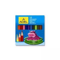 Карандаши цветные Adel Colour 211-2325-000, шестигранный, 3мм, 12 цв