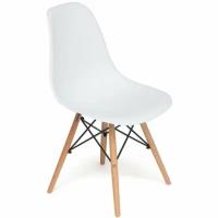 Стул обеденный Tetchair CINDY (EAMES) (mod. 001) / 1 шт в упак, дерево бук/металл/сиденье пластик, 51x46x82.5см, white (белый)