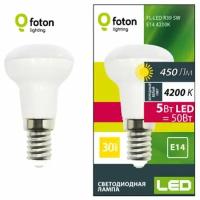 Светодиодная лампа Foton Lighting FL-LED R39 5W E14 4200К 450Лм 39*68мм 220В - 240В