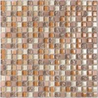 Плитка мозаика Tessare 30,5х30,5х0,6см стекло-мрамор микс бело-розовый шт(KS20)