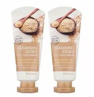 Welcos Kwailnara Пенка для лица с бурым рисом Cleansing Story Foam Cleansing, Germinated Brown Rice, 120 гр, 2 шт