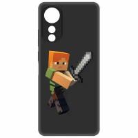 Чехол-накладка Krutoff Soft Case Minecraft-Алекс для Oppo A78 4G черный