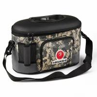 Higashi Кан рыболовный HIGASHI Live bait box 7.5L #Digital Camo