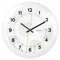 Часы настенные, серия: Интерьер, "Одуванчик", плавный ход, d-29 см, белые 9685701