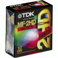 MF-2HD Дискеты TDK 3.5" 1,44 Мб + картонная упаковка 10 шт