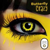 Цветные контактные линзы Офтальмикс Butterfly Crazy 0.00 R 8.6 Black Wolf (Черный волчий глаз)