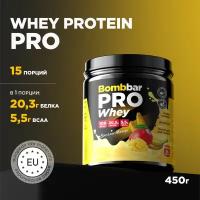 Bombbar Pro Whey Protein Протеиновый коктейль без сахара "Банан-манго" 450г