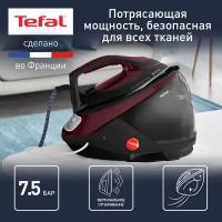 Парогенератор Tefal Pro Express Protect GV9230E0, с паровым ударом 500 г/мин, Франция, 2600 Вт, черный/вишневый