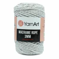Пряжа для вязания YarnArt 'Macrame Rope 3мм', 250г, 63м (60% хлопок, 40% вискоза и полиэстер) (756 светло-серый), 4 мотка