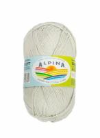 Пряжа Alpina BABY SUPER SOFT, 50 % хлопок, 50 % бамбук, 50 г, 150 м, 10 шт., №03 светло-серый 150 м