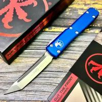 Нож складной MicroTech MCT12310BL Ultratech, M390 Tanto Blade, Blue Handle