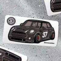 Виниловая наклейка машинка Mini Cooper (black)