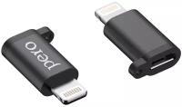 Адаптер PERO AD01 LIGHTNING TO MICRO USB, черный