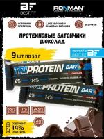 Ironman, TRI Protein bar, 9х50г (шоколадный)
