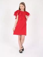 Школьное платье, размер 36, красный