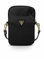 Guess для смартфонов сумка Nylon phone bag with Triangle metal logo Black