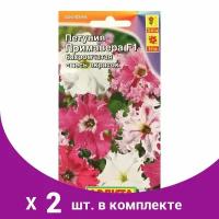 Семена Цветов Петуния Примавера F1 бахромчатая, смесь окрасок, 7шт (2 шт)