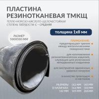 Пластина резинотканевая тмкщ 8мм, лист 500х500мм